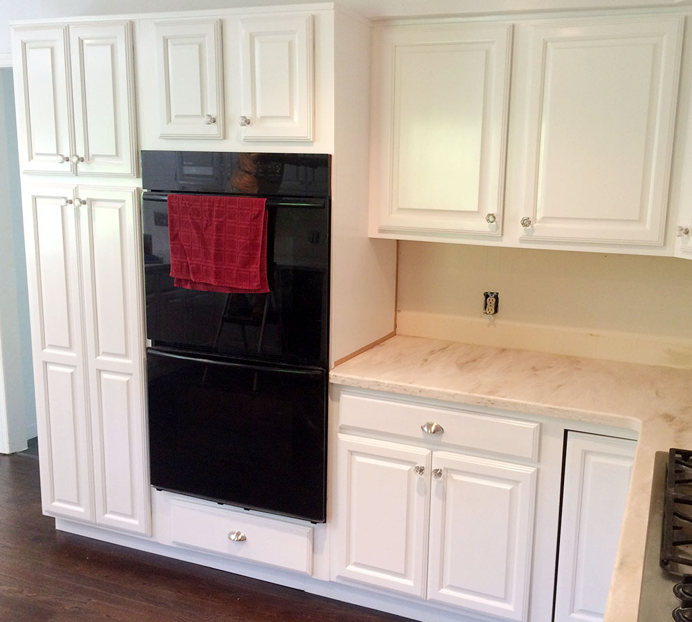 Maple Cabinets Stained in White Tinted Lacquer | Classic ...
